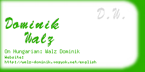 dominik walz business card